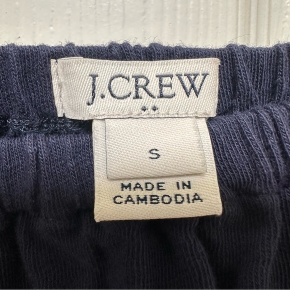 J.Crew Embroidered Off-Shoulder Top Navy Size S - Picture 5 of 6